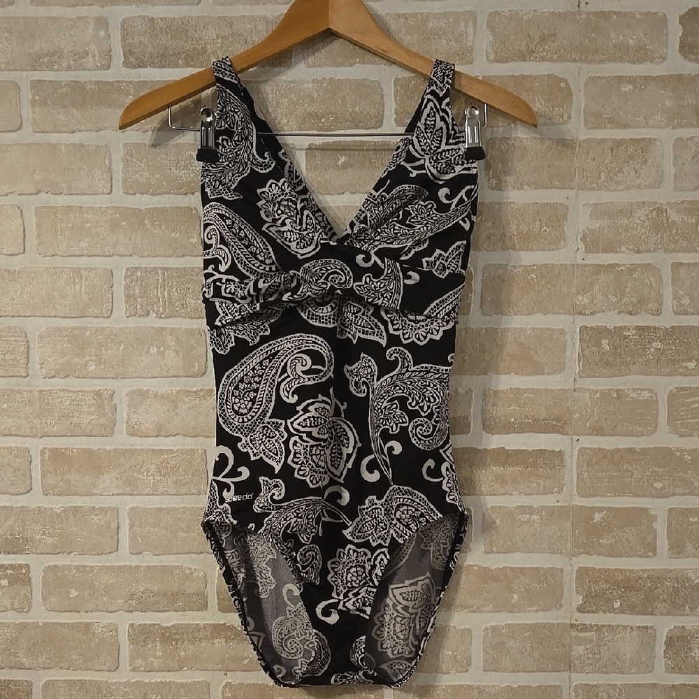 Speedo Black and White Swimsuit